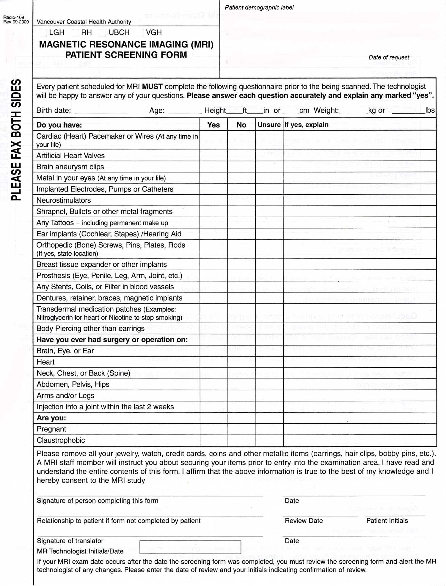 mri exam questions and answers