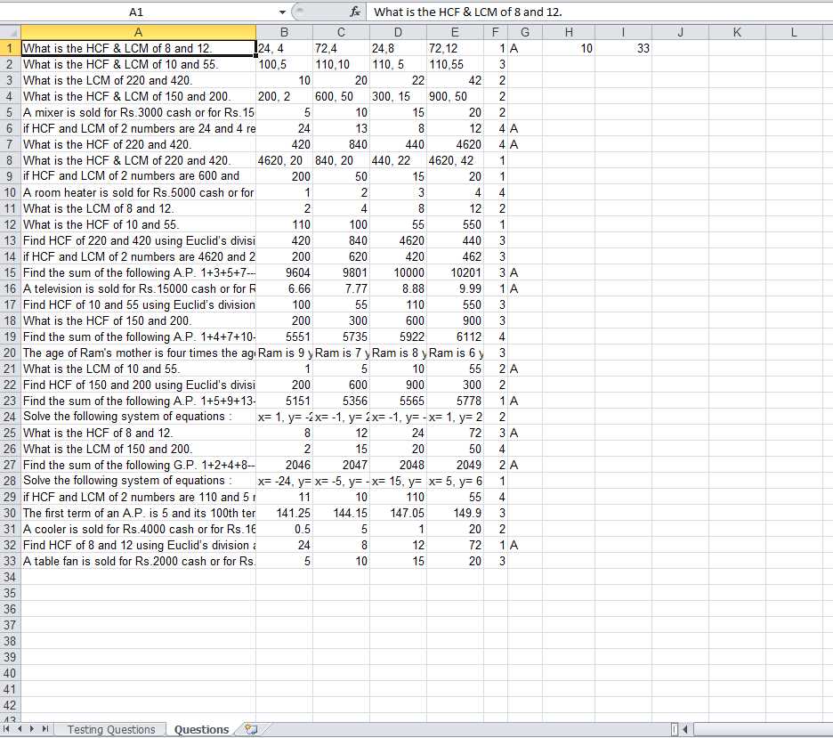 ms excel exam questions answers