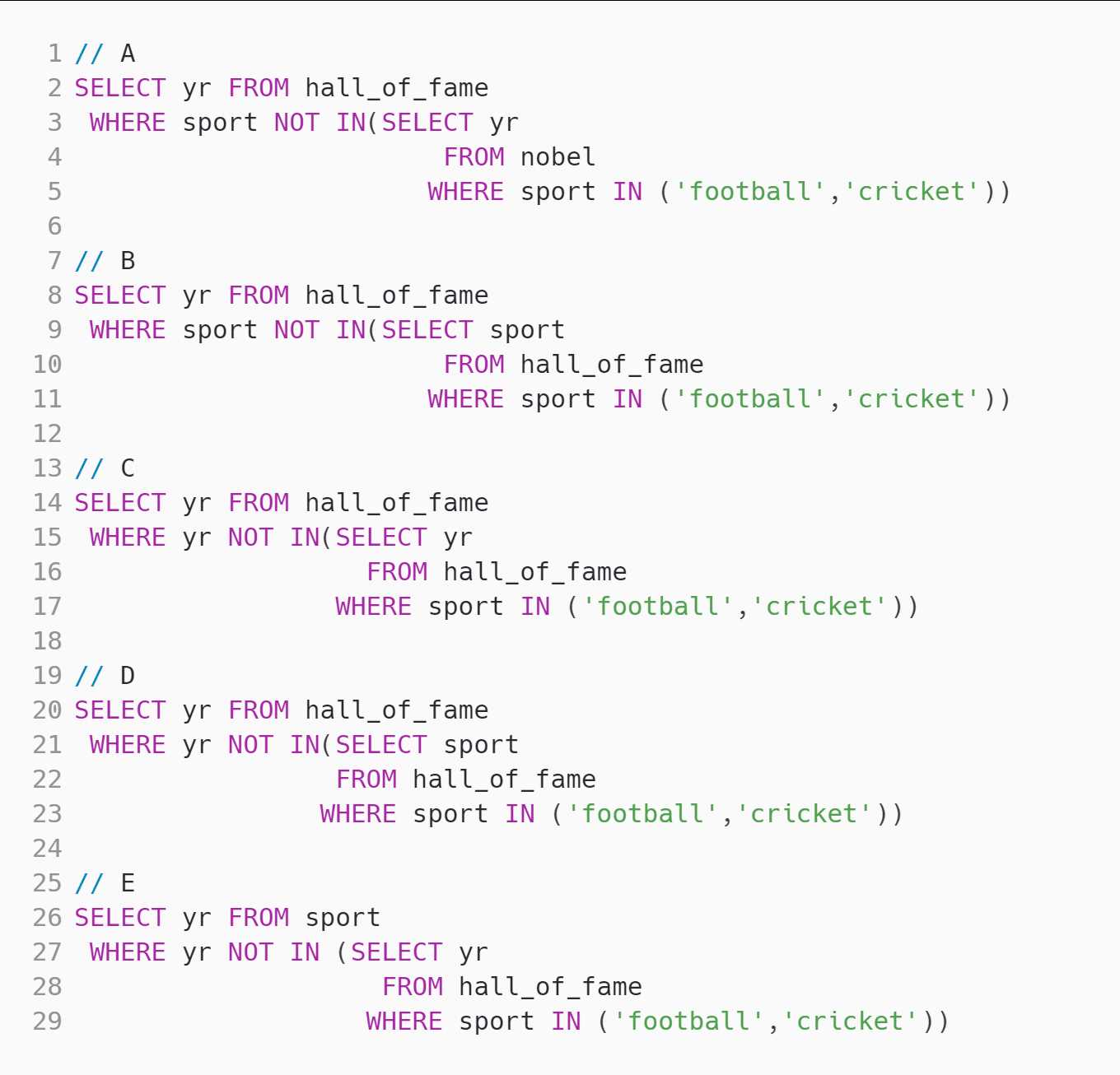 mysql exam questions and answers