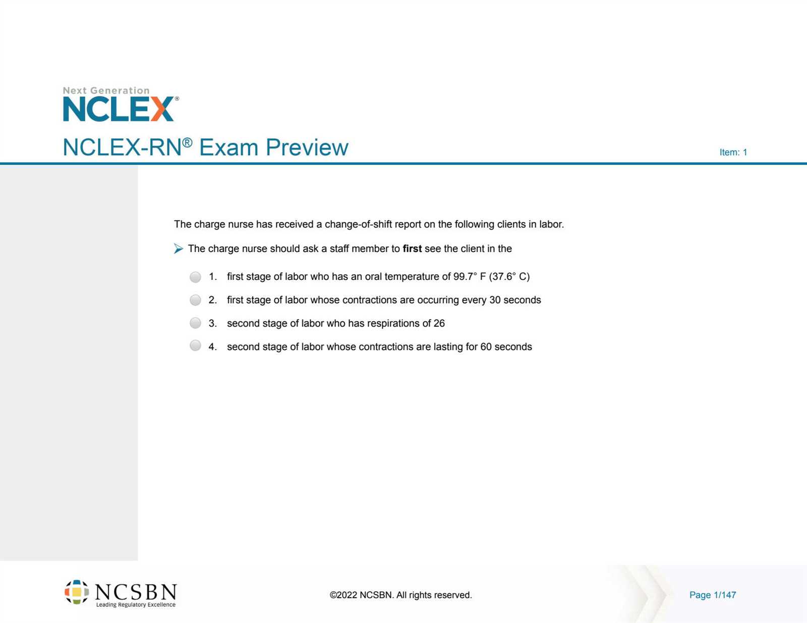 nclex rn exam preview ncsbn answers