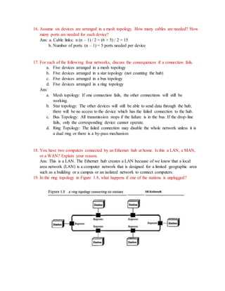 networking exam questions and answers