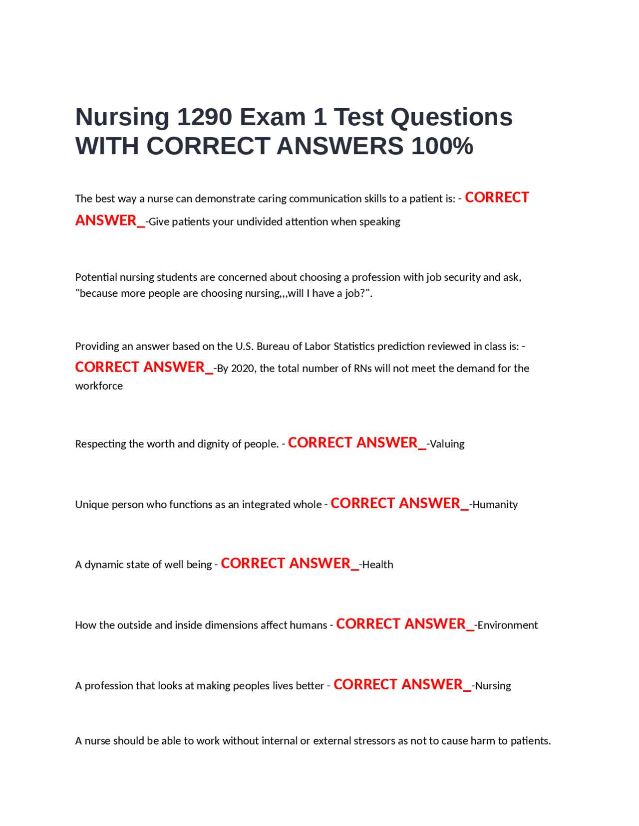 nursing 101 exam 1