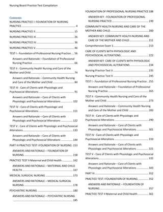 nursing exam nursing questions and answers