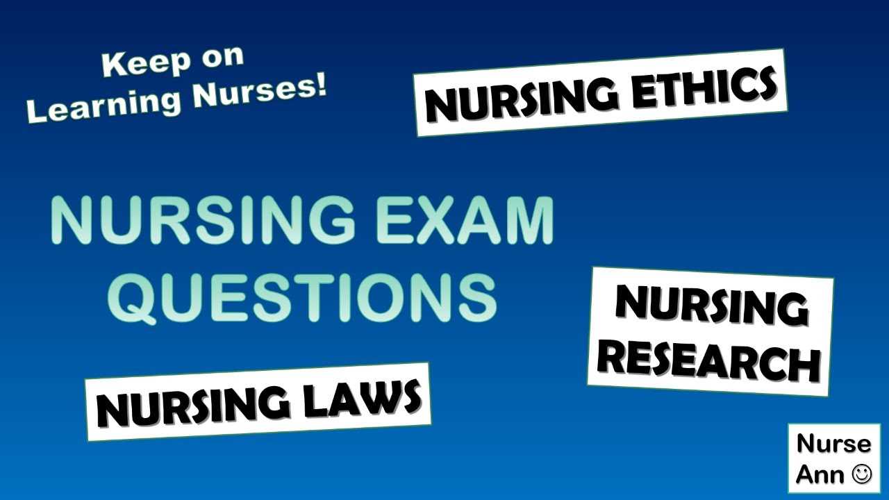 nursing exam nursing questions and answers