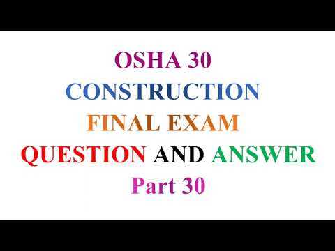 osha 30 test questions and answers