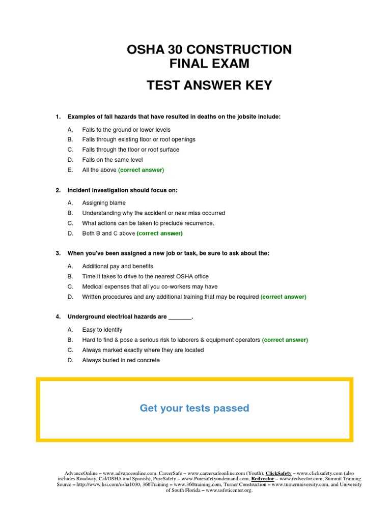 osha exam questions and answers