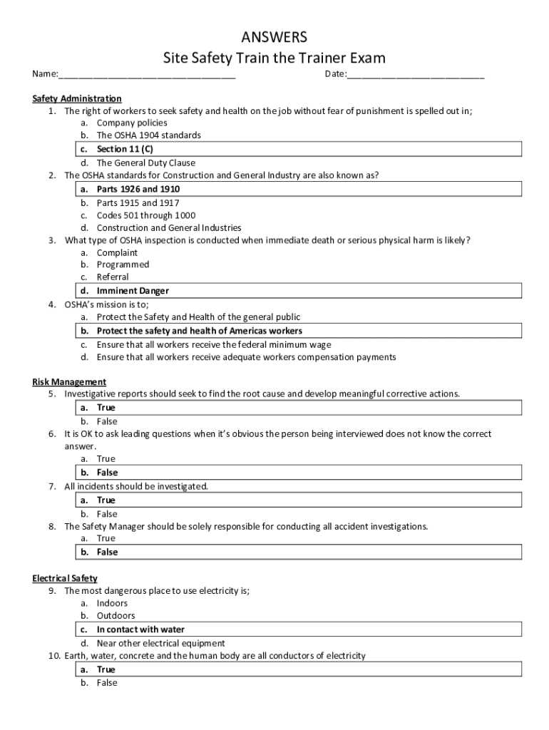 osha test questions and answers