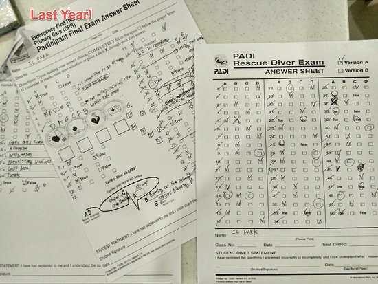 padi final exam answers