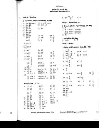 pals version a answer key