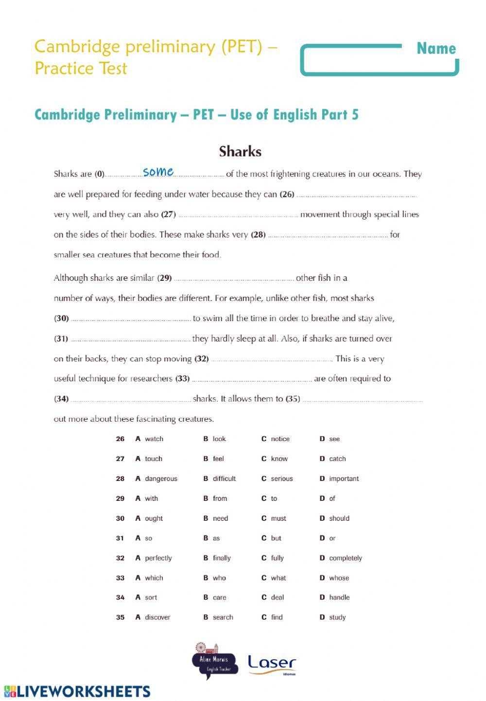 pet exam practice with answers