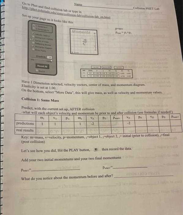 phet collision lab answers