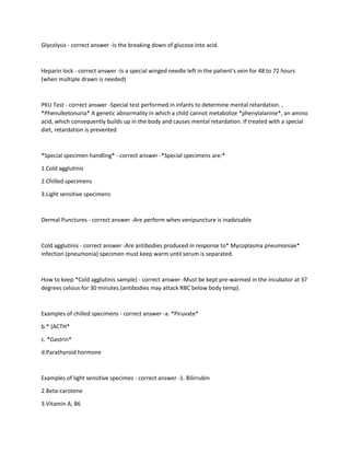 phlebotomy final exam answer key