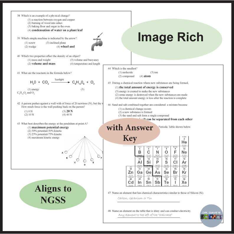 physical science pretest answers