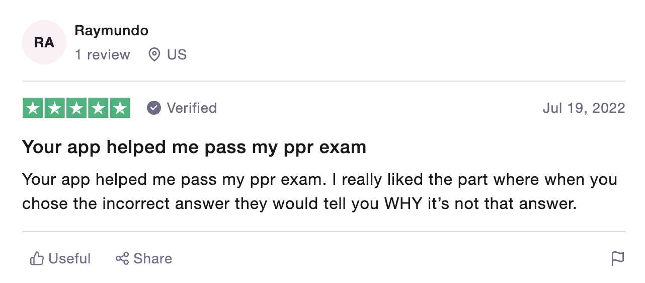 ppr exam answers