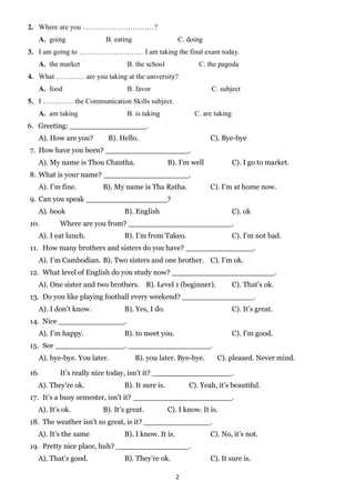 professional communication final exam answers