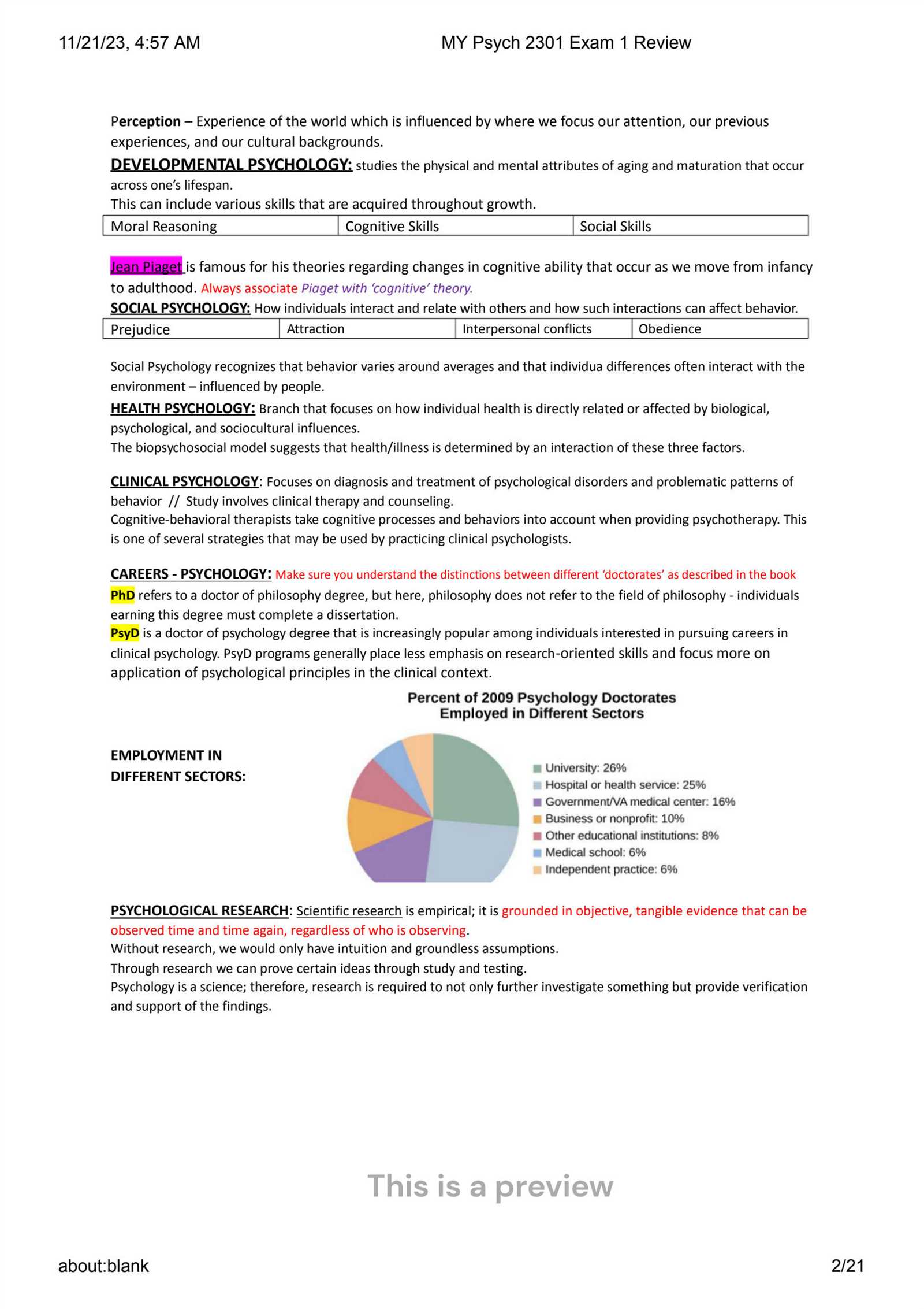 psyc 2301 exam 3