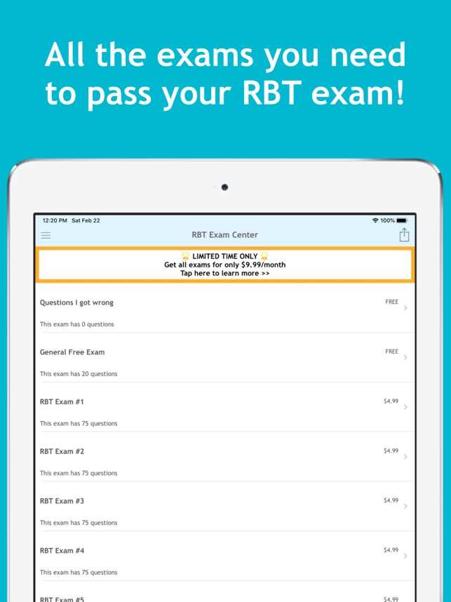 rbt exam questions