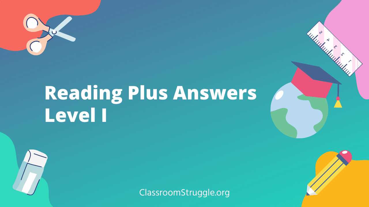 reading plus answer key level f