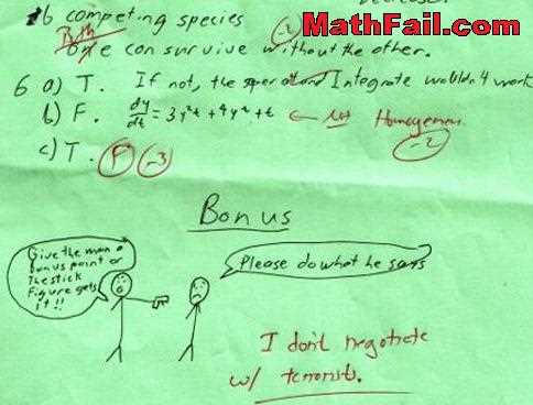 real funny exam answers