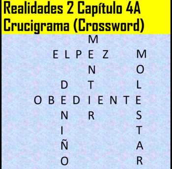 realidades 2 capitulo 3a 8 crossword answers