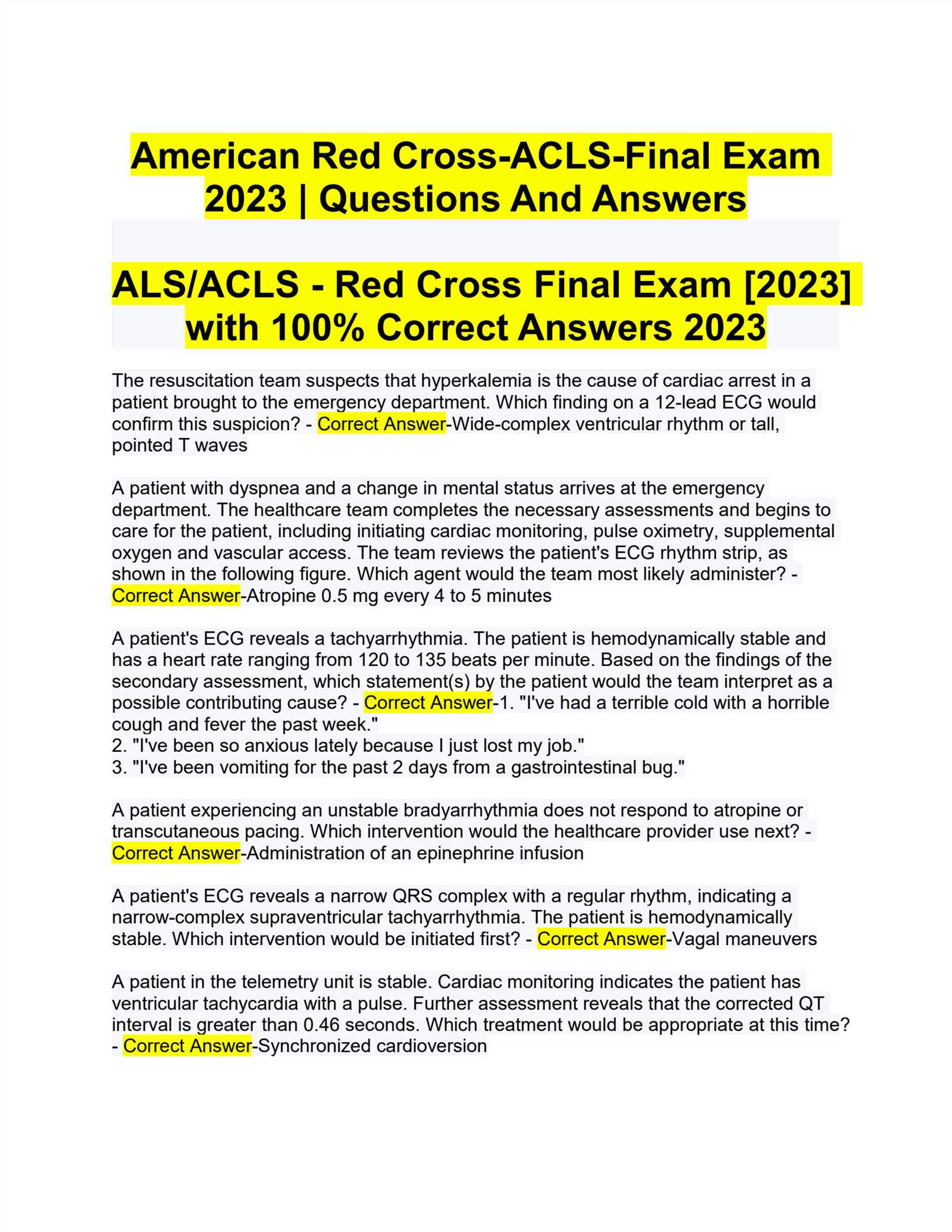 red cross instructor exam answers