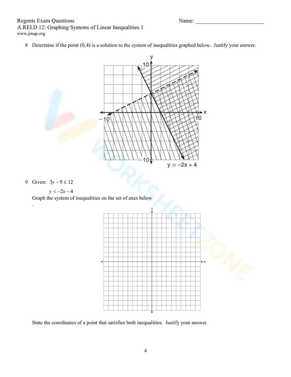 regents exam questions a.rei.b.3 solving linear equations 1a answer key