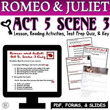 romeo and juliet act 5 scene 3 questions and answers