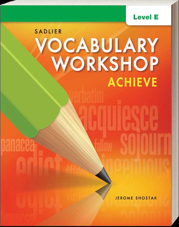 sadlier vocabulary workshop level a answers unit 2