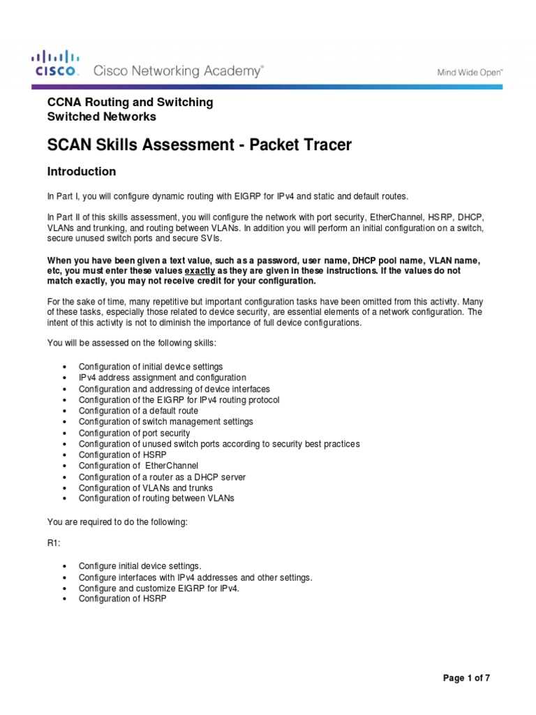 scan practice skills exam ospf pt