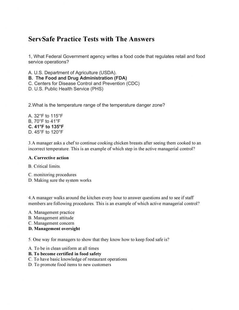 servsafe proctor exam answers