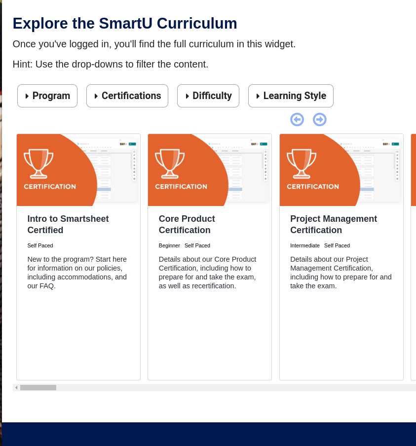 smartsheet product certification exam answers