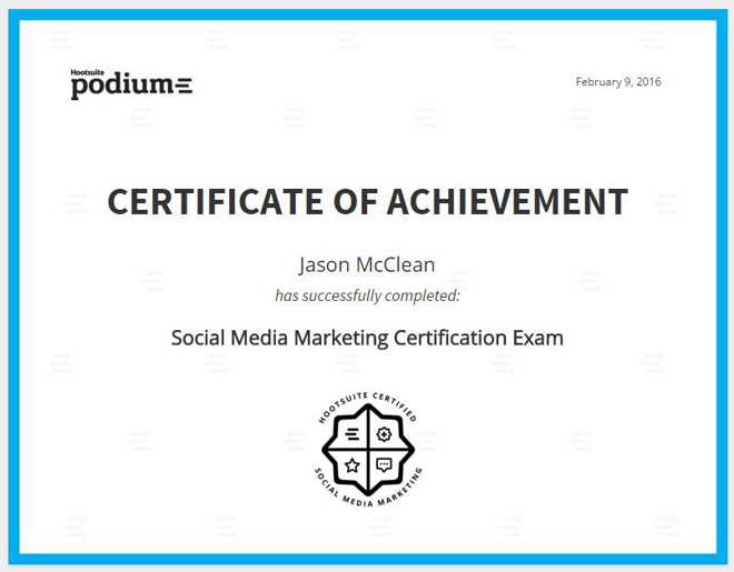 social media marketing certification exam answers