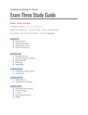 sociology 101 exam 1 answers