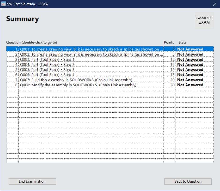 solidworks cswa exam answers