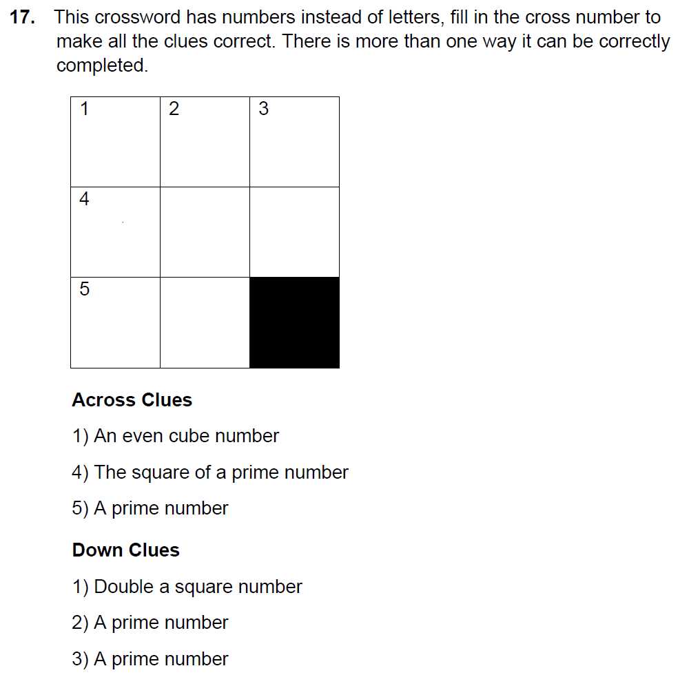 some geometry exam answers crossword clue