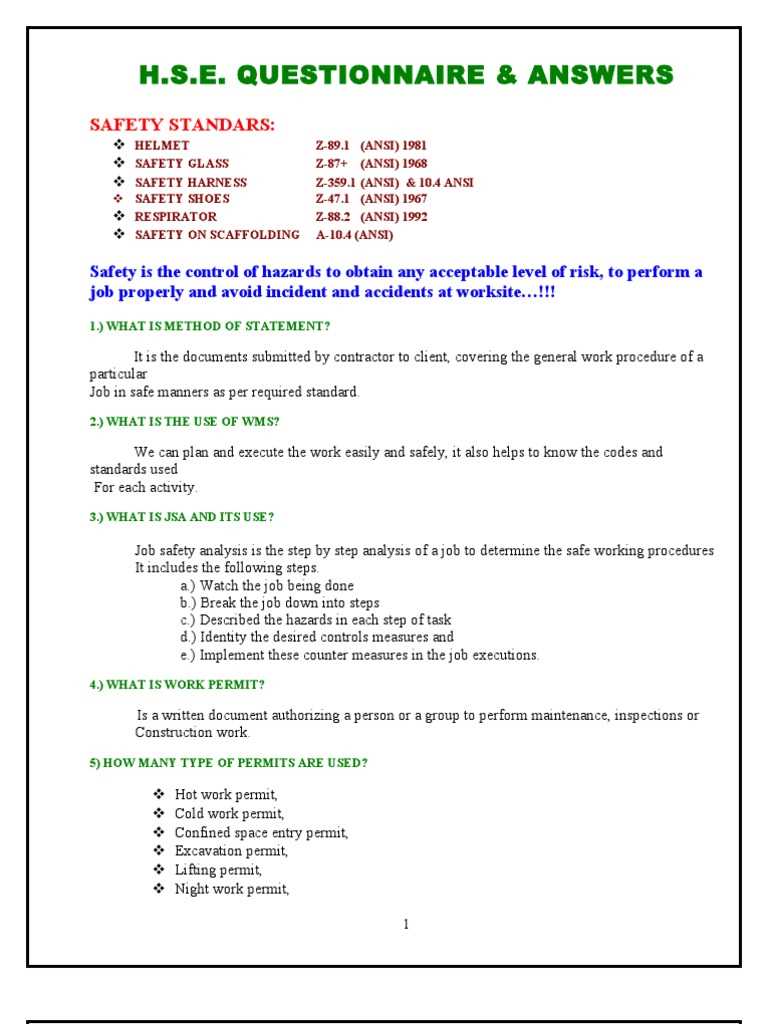 sp2 safety test answers