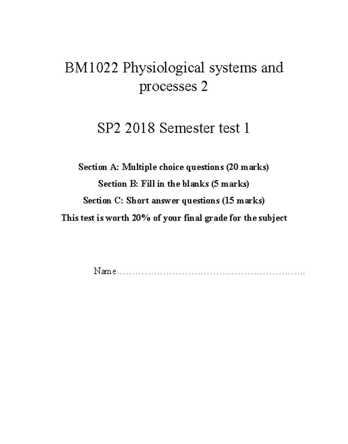 sp2 test answers