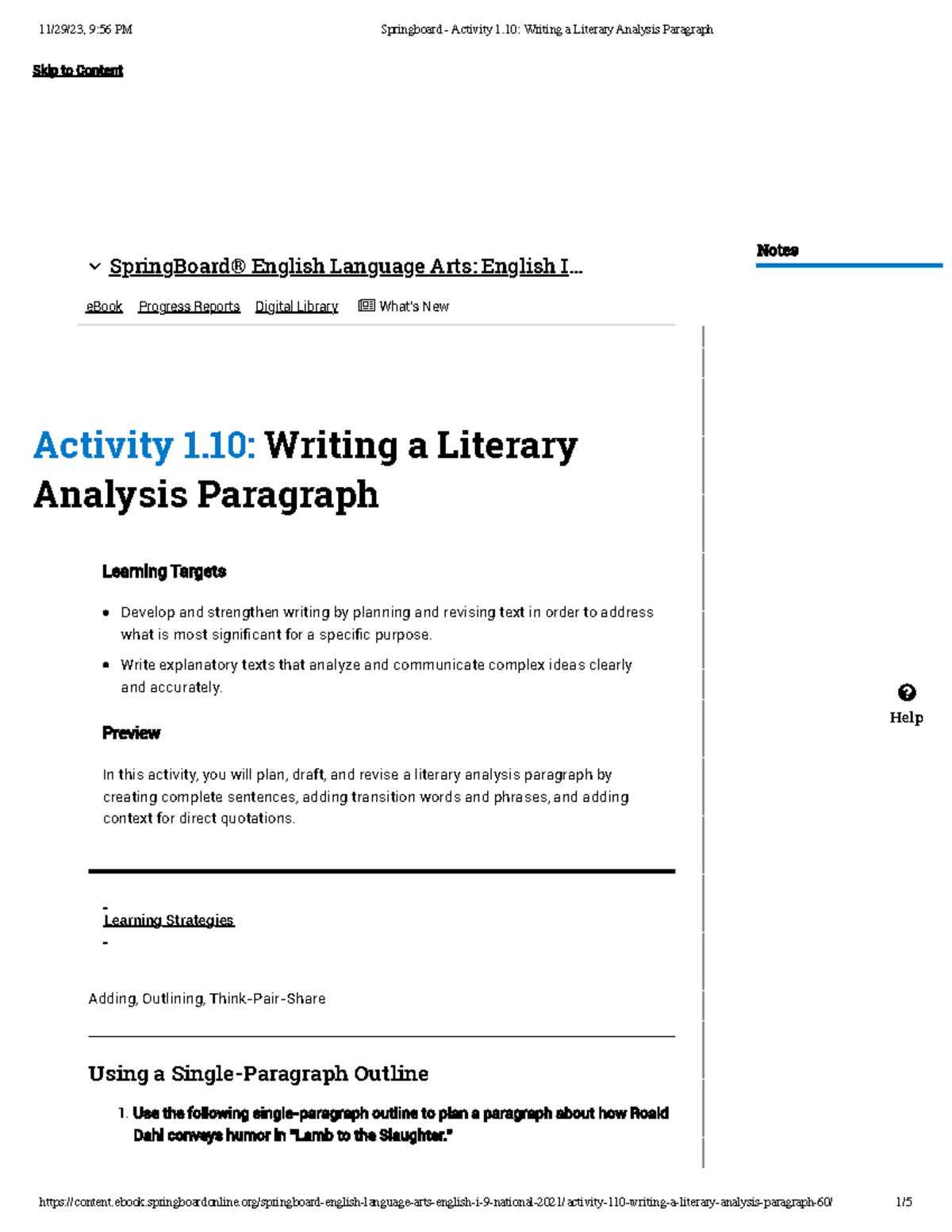 springboard english 10 answers