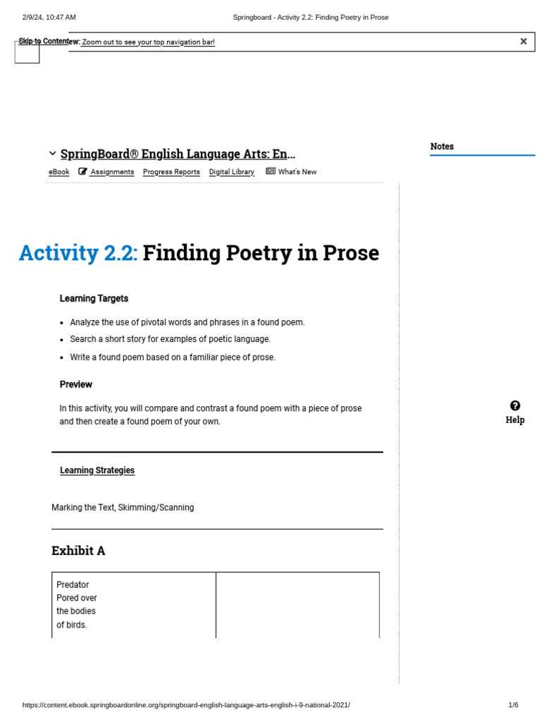 springboard english language arts grade 10 answer key