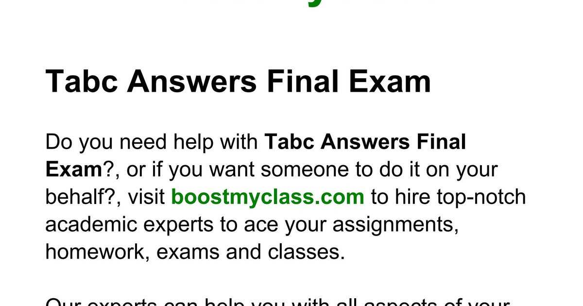 tabc answers final exam