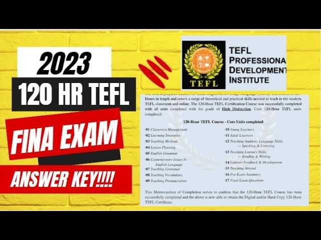 tefl exam answers