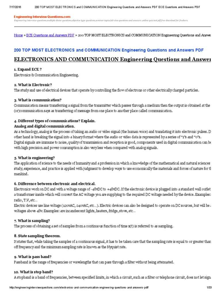 telecommunication exam questions and answers