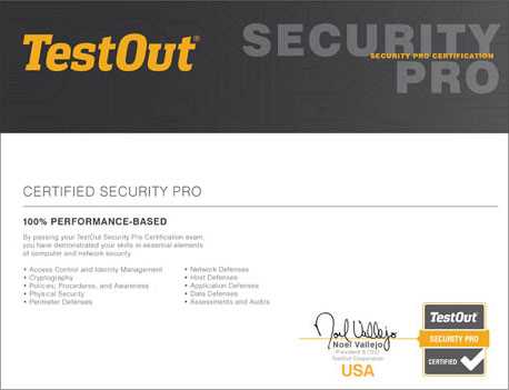 testout security pro exam answers