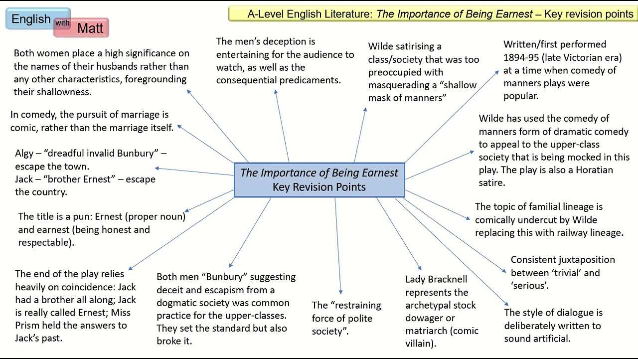 the importance of being earnest study guide answers