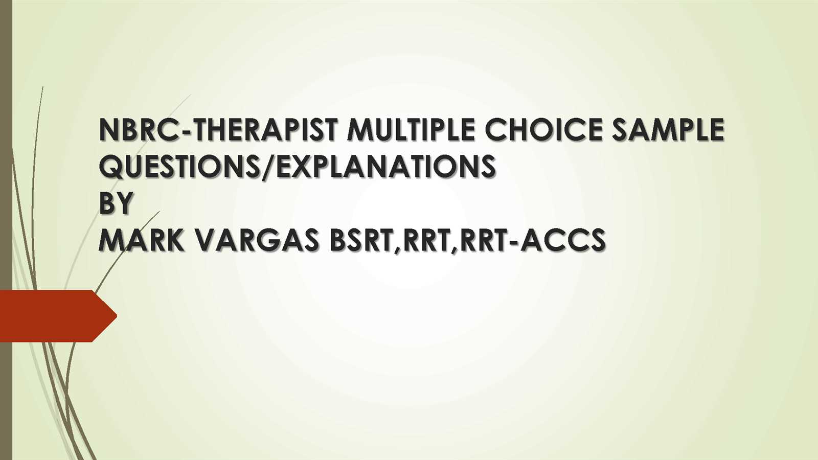 therapist multiple choice practice exam