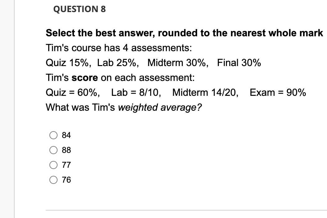 tims final exam answers