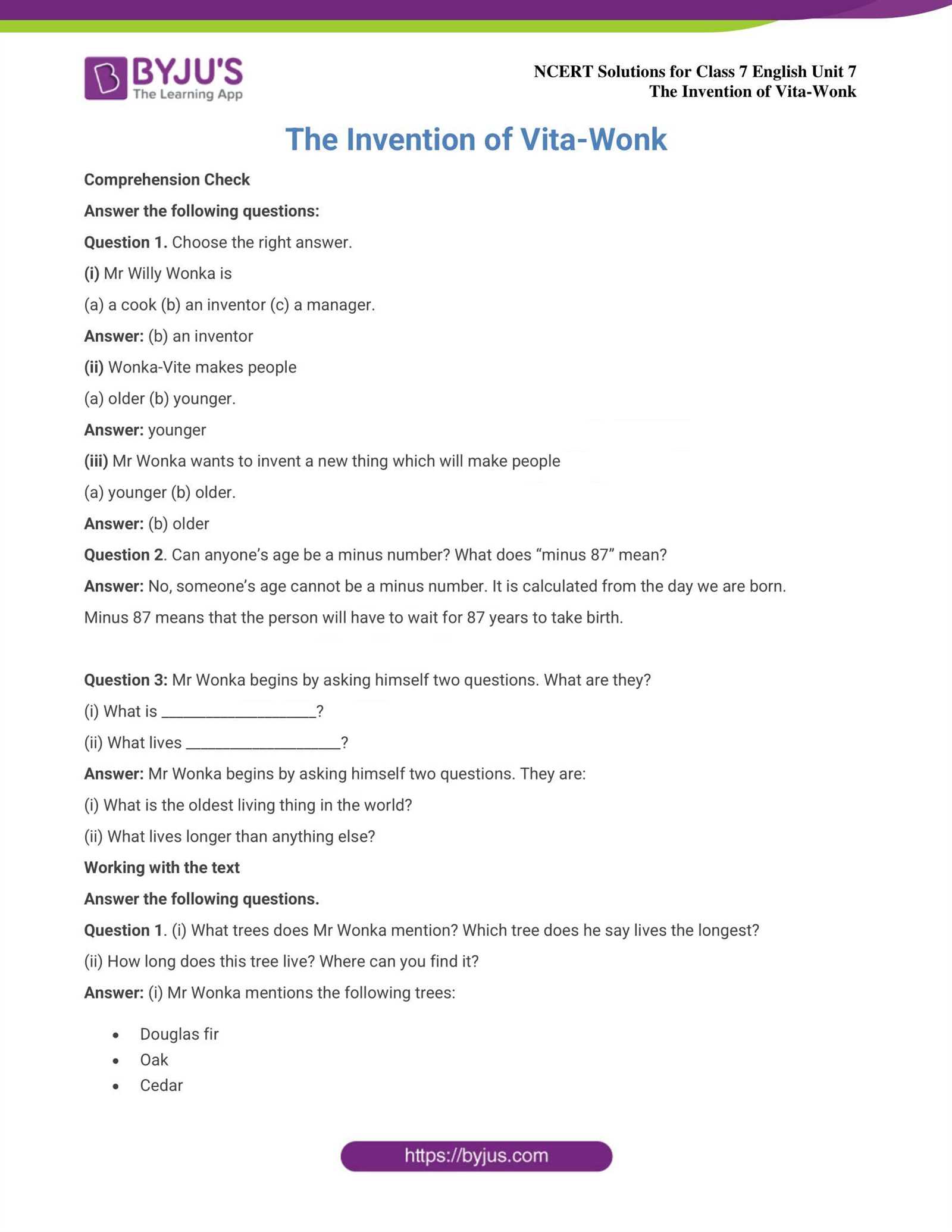 topic 7 test answers