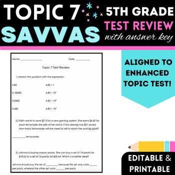 topic 7 test answers