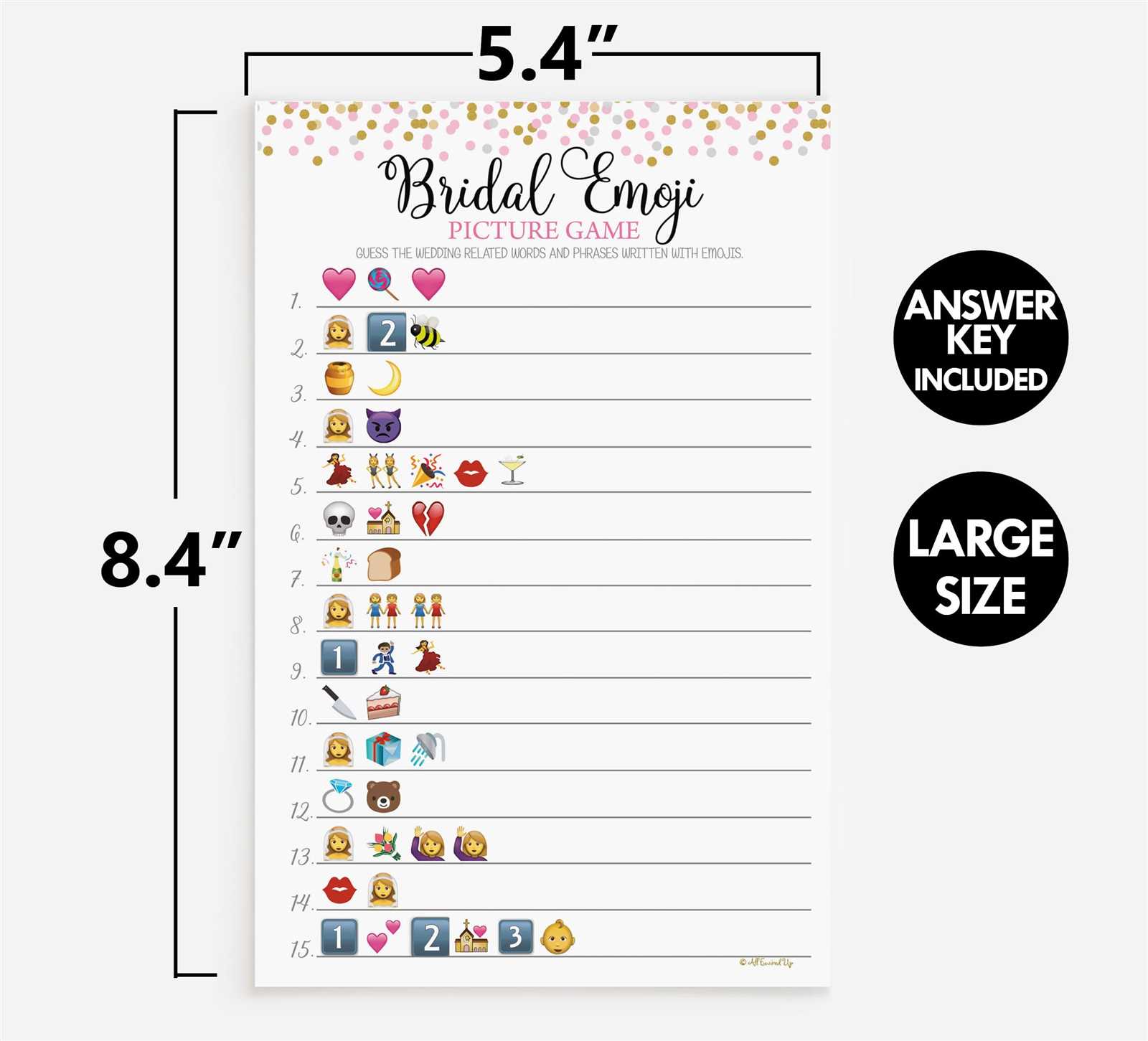 wedding emoji pictionary answers