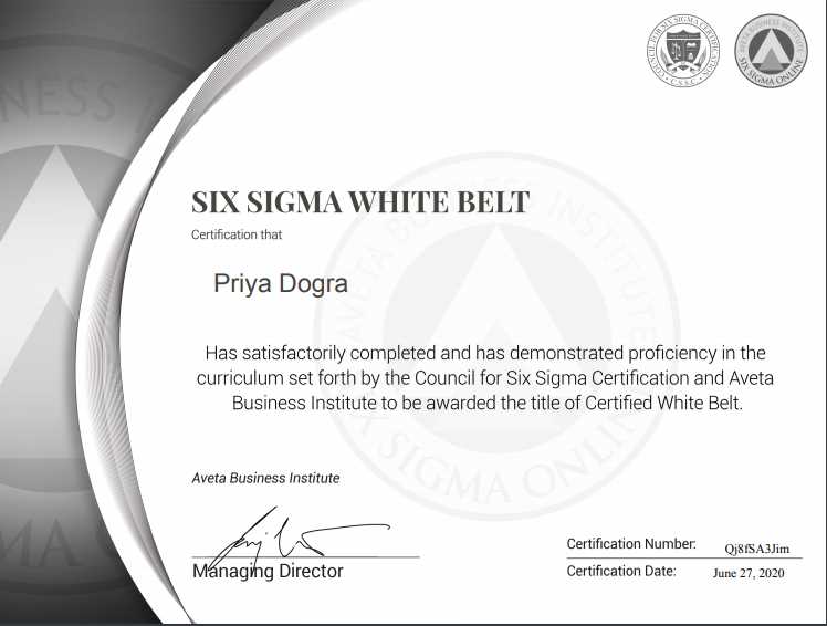 white belt certification exam answers